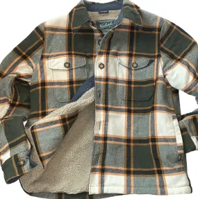 WOOLRICH Vintage Wool Plaid Button Down Winter Shirt Coat Jacket Shacket