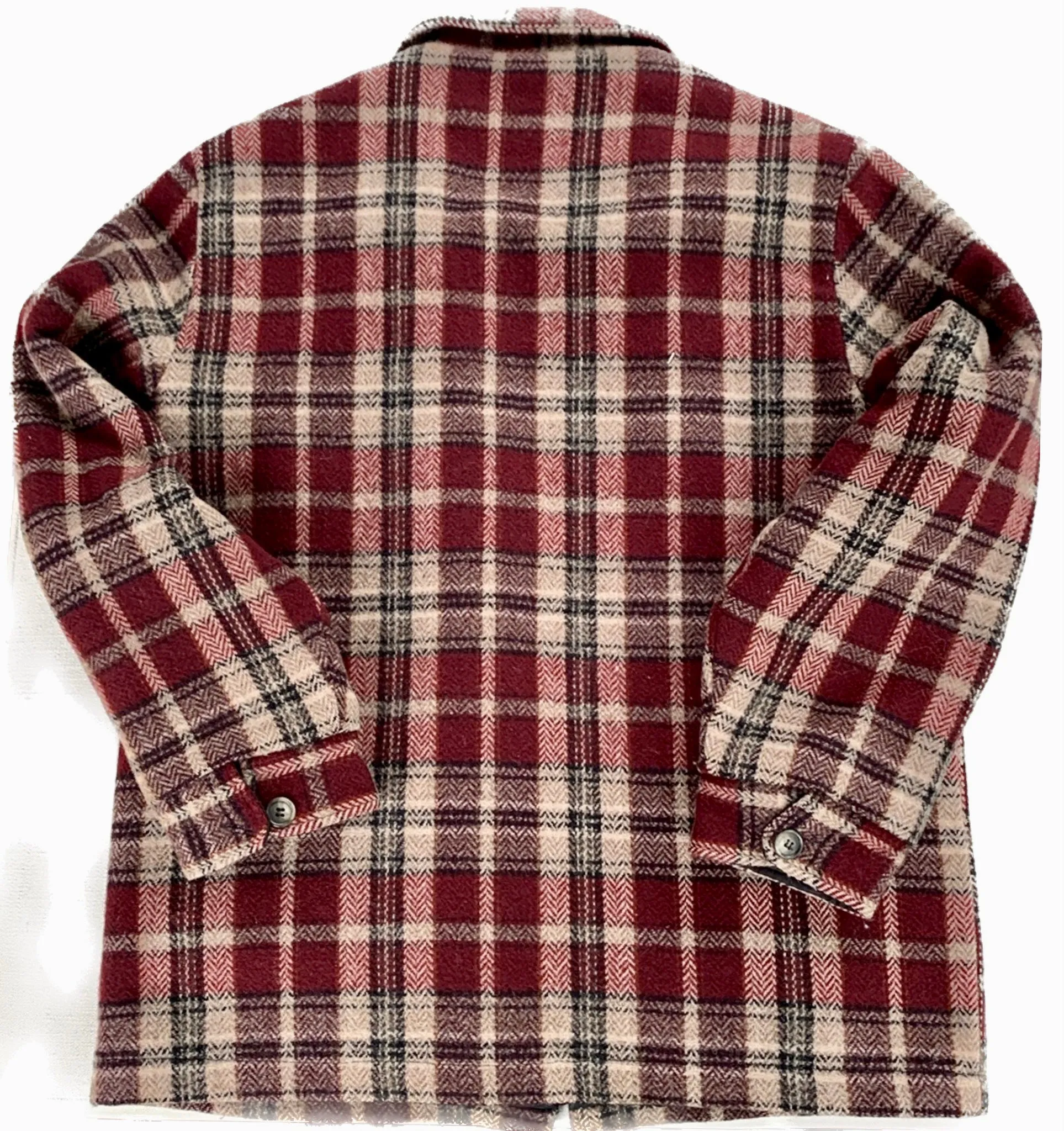 WOOLRICH Vintage Wool Plaid Fleece Lined Zippered Winter Coat Shirt Jacket Shacket